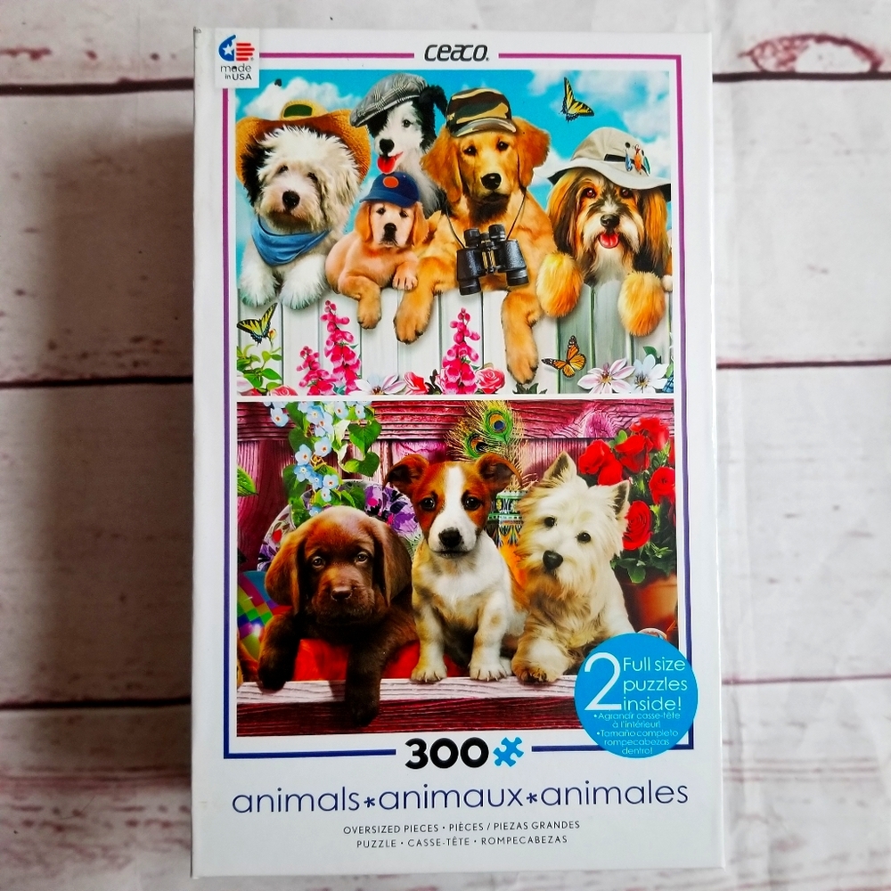 Ceaco 2 In 1 Dog Puzzles‎